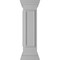 Ekena Millwork 10"W x 40"H Corner Newel Post with Panel, Flat Capital & Base Trim (Installation kit included) NWL10X40CPF0B0 - alternate 1